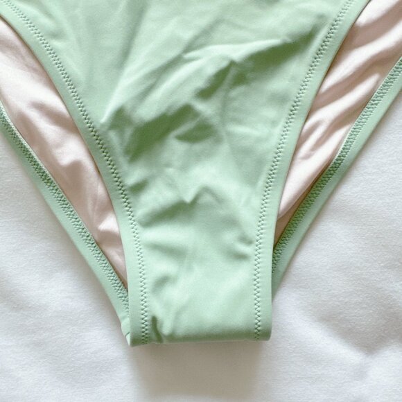 Shade & Shore NWT Sage green lowest coverage extra cheeky bikini bottoms… - Picture 5 of 11